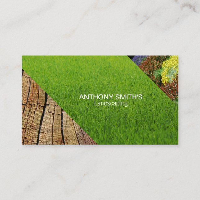 Carte De Visite Herbe, Bois, Jardin (Devant)
