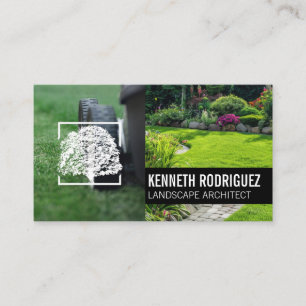 Carte De Visite Herbe coupante   Jardin de Jardin de Back
