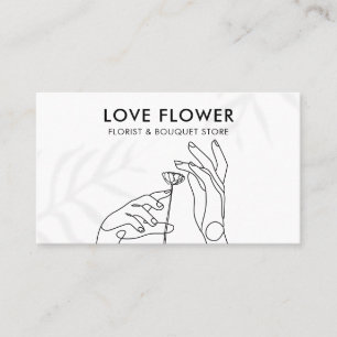 Carte De Visite Herbe florale à mains simples Apothécaire