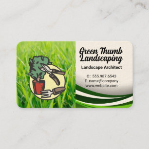 Carte De Visite Herbe   Tondeuse à gazon   Jardinier paysagiste