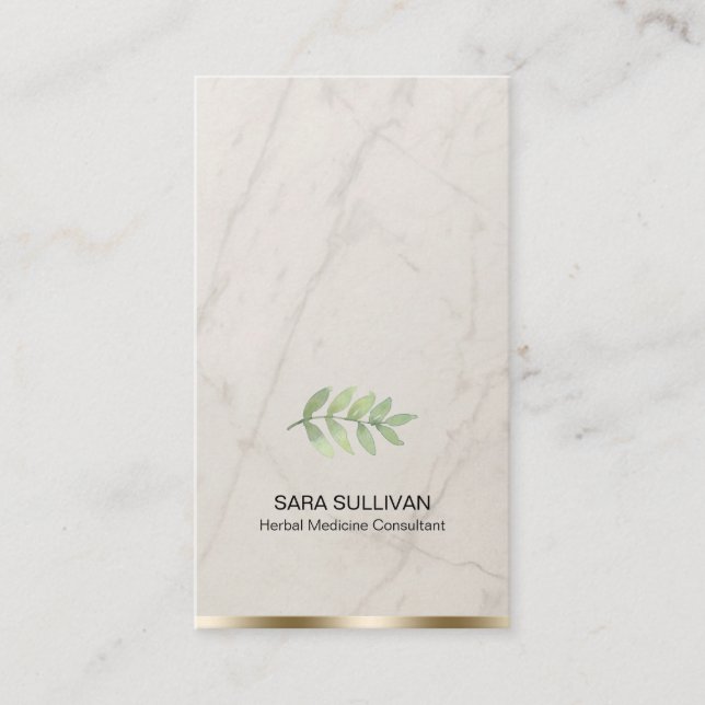Carte De Visite Herbes de médecine feuille des plantes (Devant)