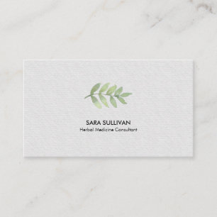 Carte De Visite Herbes de médecine feuille des plantes