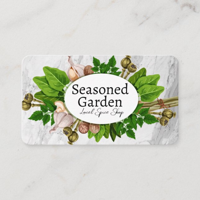 Carte De Visite Herbs Spices | Garden (Devant)