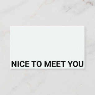CARTE DE VISITE HEUREUX DE VOUS RENCONTRER 