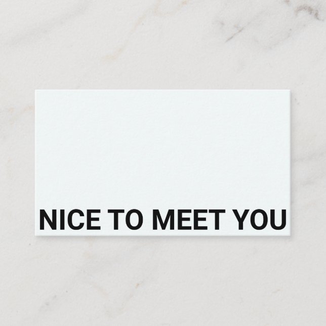 CARTE DE VISITE HEUREUX DE VOUS RENCONTRER  (Devant)