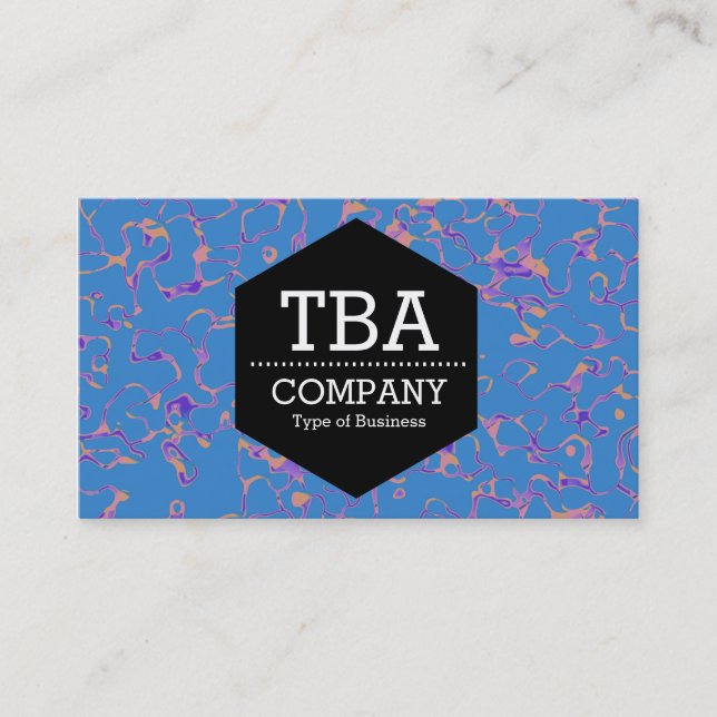 Carte De Visite Hexagon noir - Abstrait 080716(01) (Devant)
