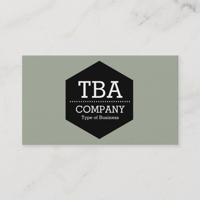 Carte De Visite Hexagon noir - Sage du désert (Devant)