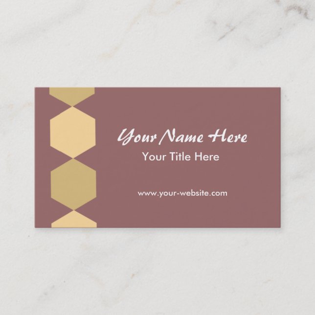 Carte De Visite Hexagones Brown (Devant)