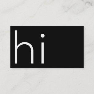 Carte De Visite HI minimaliste moderne - mon nom est design