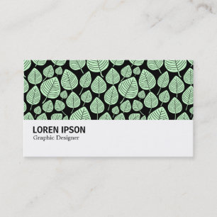 Carte De Visite Hi-Phi - 0380 - Feuille - Ghost Green on Black
