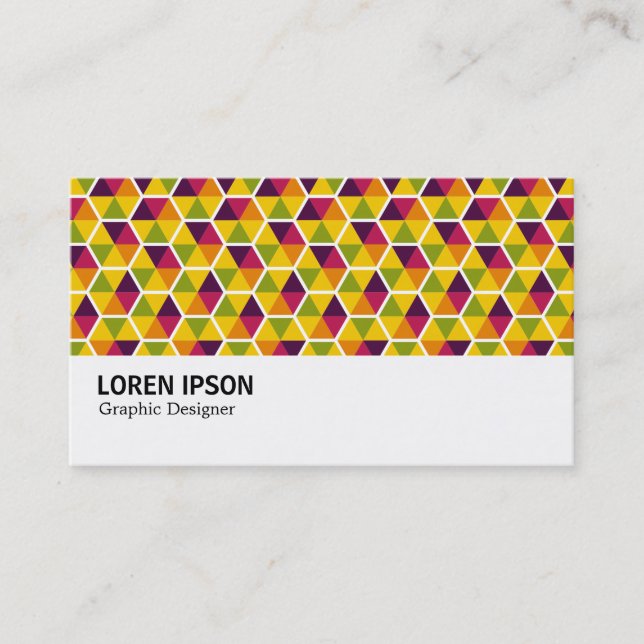 Carte De Visite Hi-Phi - Hexagon Motif 01 (Devant)