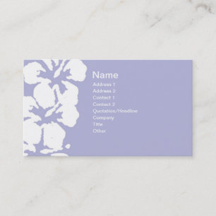 Carte De Visite Hibiscus blanc Abstrait sur la lavande
