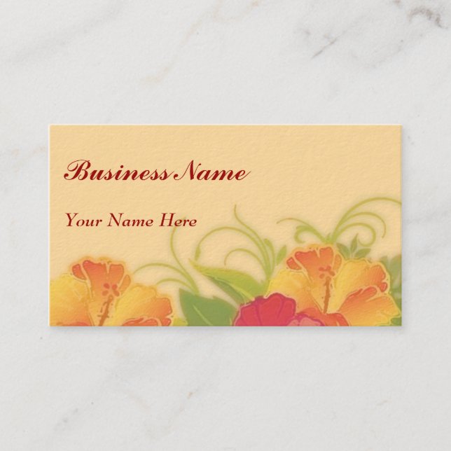 Carte De Visite hibiscus garden ~ bc (Devant)