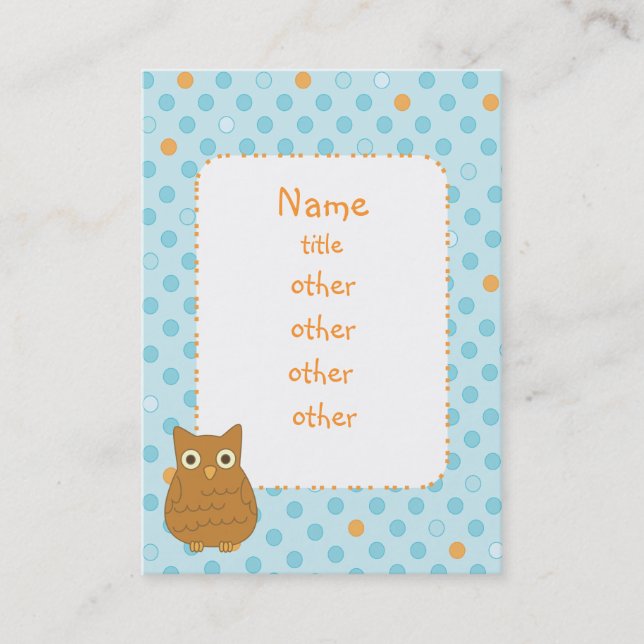 Carte De Visite Hibou (Devant)