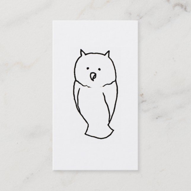 Carte De Visite Hibou - mignon PERSONNALISER totem d'amusement (Devant)