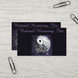 Carte De Visite Hiboux de Yin Yang