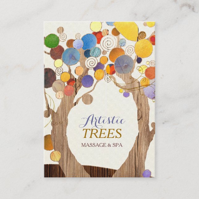 Carte De Visite Hip Bois Arbres texturés (Devant)