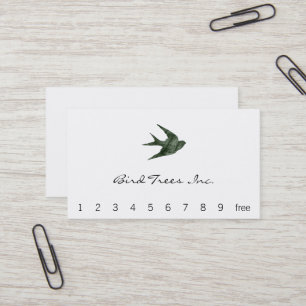Carte De Visite Hirondelle (style d'impression typographique)
