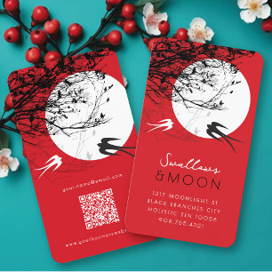 Carte De Visite Hirondelles d'Oriental dans l'Asiatique chic