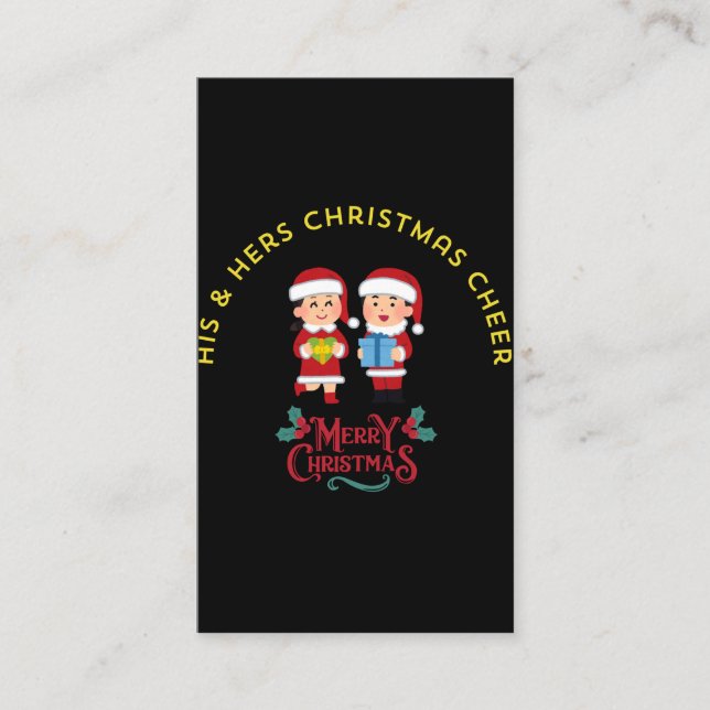 CARTE DE VISITE HIS & HERS CHRISTMAS CHEER (Devant)