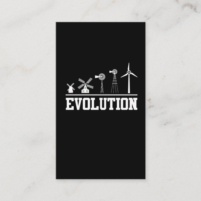 Carte De Visite Historique des turbines éoliennes Évolution de l'é (Devant)