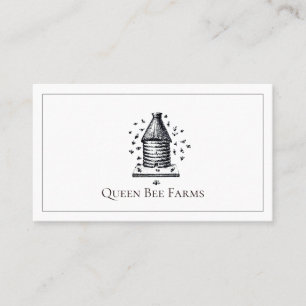 Carte De Visite Hive apicultrice vintage avec abeilles Apiariste