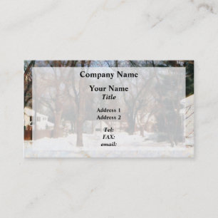 Carte De Visite Hiver dans ma rue