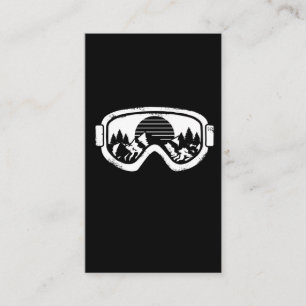 Carte De Visite Hiver Sport Ski Snowboard Snow Landscape Goggets