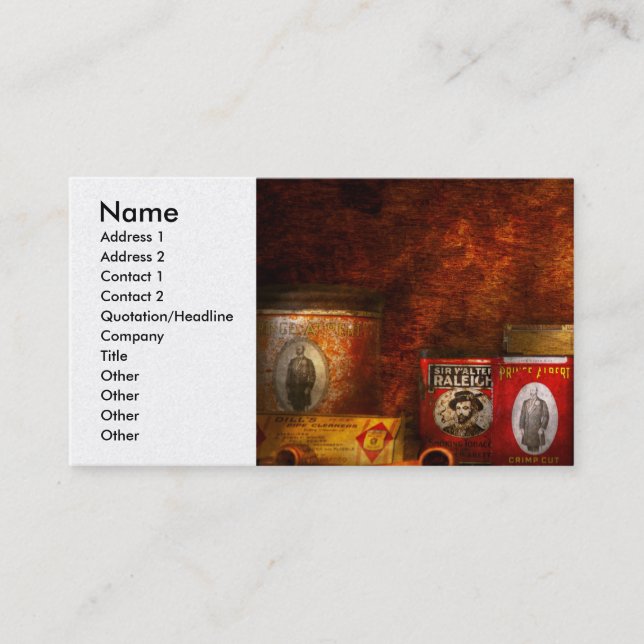 Carte De Visite Hobby - Fumeur - Fumeurs pipes (Devant)