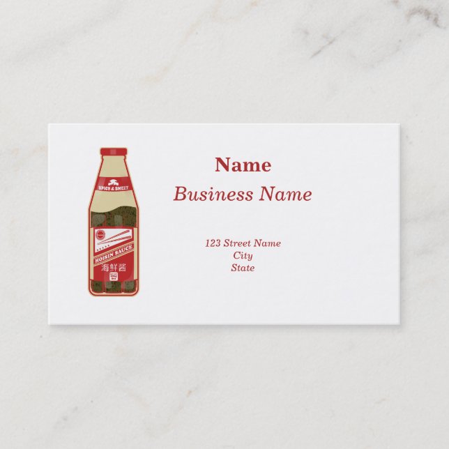 Carte De Visite Hoisin Sauce Cantonais (Devant)