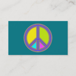 Carte De Visite holiES - panneau coloré PEACE + vos idées