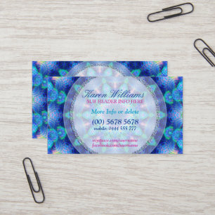 Carte de visite holistique âge bleu d'énergie de