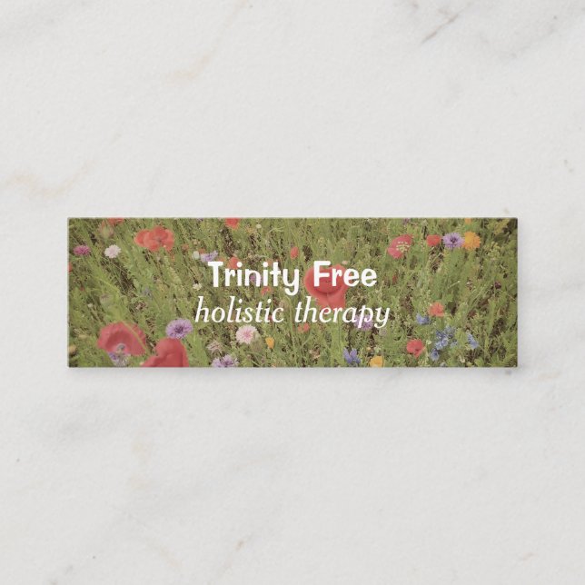 Carte de visite holistique floral minimal de (Devant)