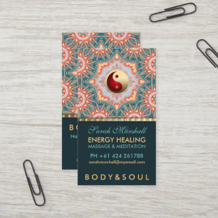 Carte de visite holistique turquoise Gold Energy H