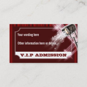 Carte De Visite Hollywood épousant le billet d'admission