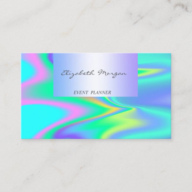Carte De Visite Hologramme de charme professionnel moderne (Devant)