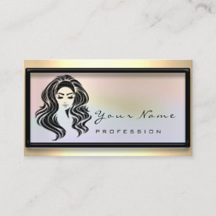 Carte De Visite Hologramme de maquillage de l'extension du salon d