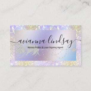 Carte De Visite Hologramme de Parties scintillant de l'agent de si