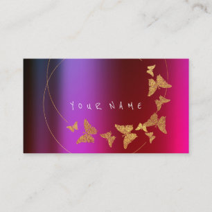 Carte De Visite Hologramme du blogueur influent sur le papillon d'