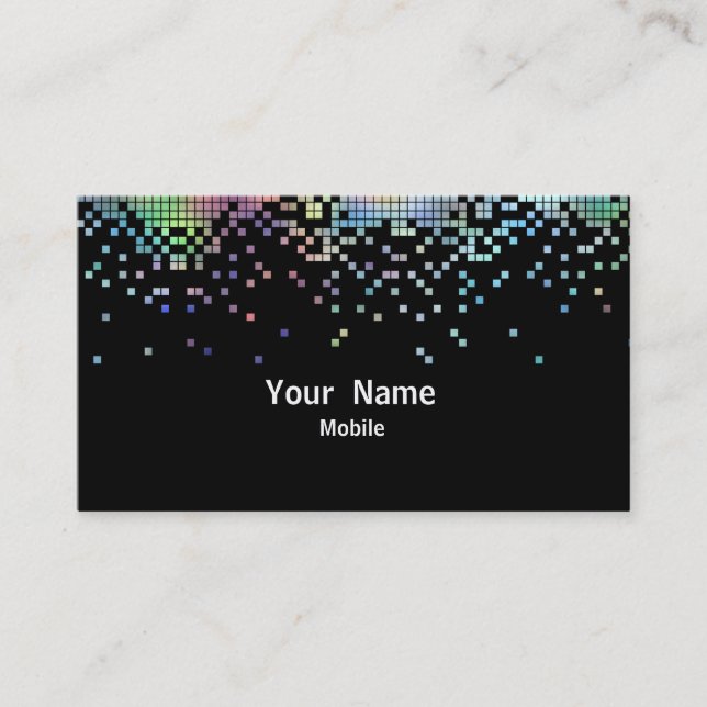 Carte De Visite Hologramme élégant de paillettes (Devant)