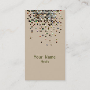 Carte De Visite Hologramme élégant de paillettes