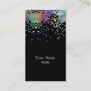 Carte De Visite Hologramme élégant de paillettes
