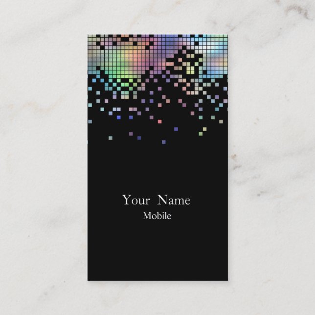 Carte De Visite Hologramme élégant de paillettes (Devant)
