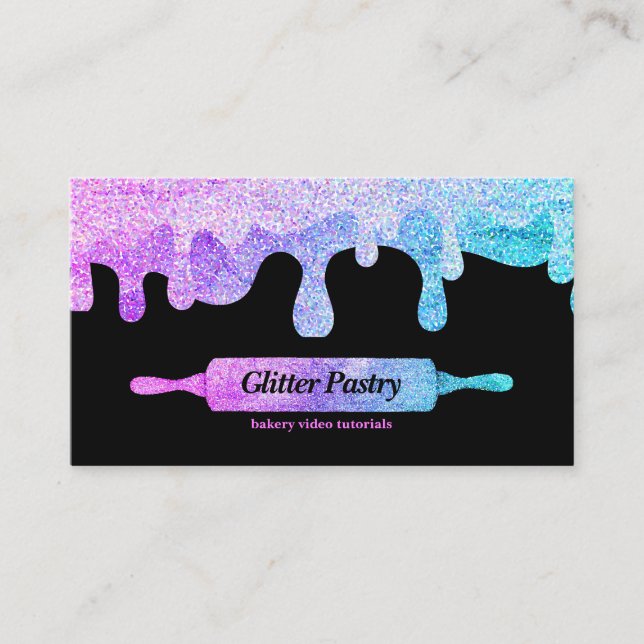 Carte De Visite Hologramme parties scintillant Cuisine Boulangerie (Devant)