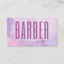 Hologramme violet du coiffeur du salon de coiffure