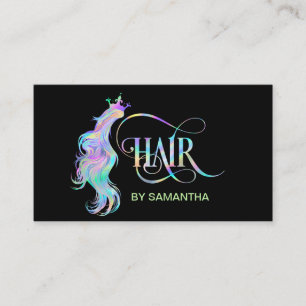 Carte De Visite Holograph Hair styliste typographie extension de c