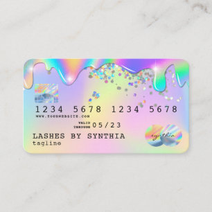 Carte De Visite Holograph Unicorn Modern Credit Card Style