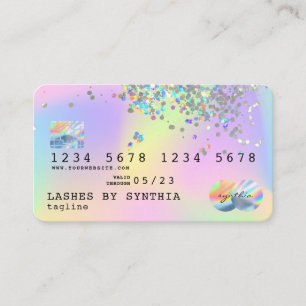 Carte De Visite Holograph Unicorn Modern Credit Card Style