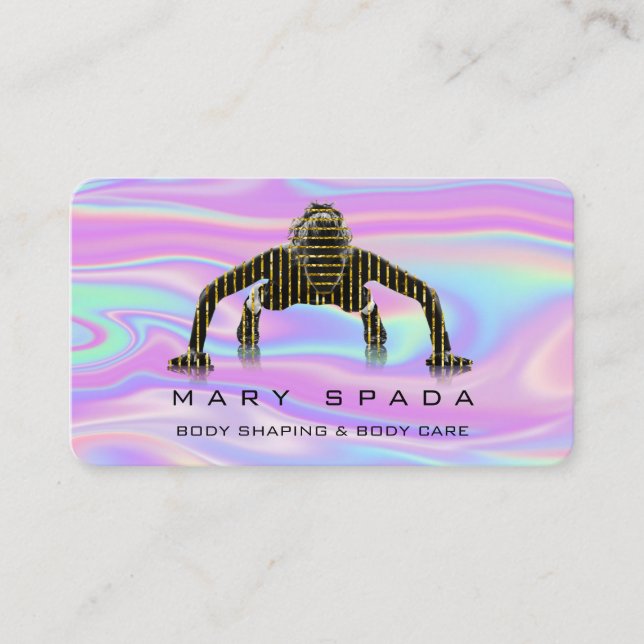 Carte De Visite Holographe de conditionnement physique de la const (Devant)