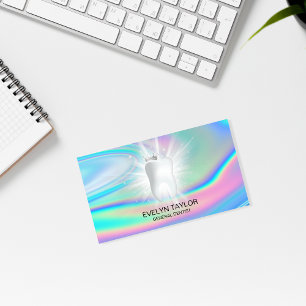 Carte De Visite Holographe Dentiste Dental Clinique dents Blanchis